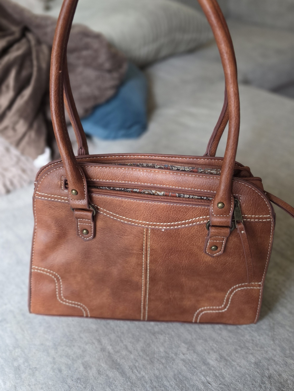 Coral Ridge handbag brown faux leather